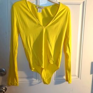 Arden B yellow long sleeve bodysuit